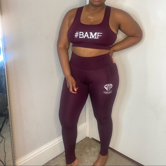 CWF Purple Embroidered Logo Leggings - Picture 2 of 4